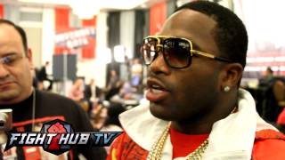 Adrien Broner talks to the media about Marcos Maidana [upl. by Euqinobe42]