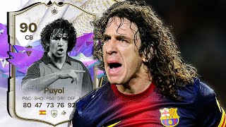 90 FUTURE STARS ICON PUYOL PLAYER REVIEW FC 24 [upl. by Acinemod873]