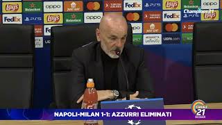 CONFERENZA STAMPA PIOLI POST NAPOLIMILAN CHAMPIONS LEAGUE [upl. by Nestor631]