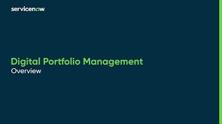 Digital Portfolio Management  Overview [upl. by Stinky392]