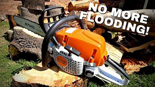 How to easily start a Stihl Chainsaw  NO MORE FLOODING [upl. by Ahsener83]