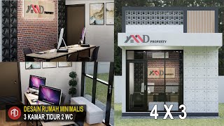 Desain Kantor Minimalis Industrial Ukuran 4x3 Meter [upl. by Giza834]