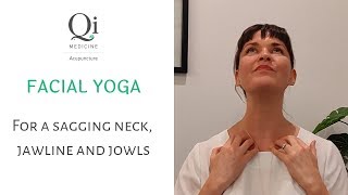 Facial exercises for sagging neck jaw and jowl area Facial yoga [upl. by Eizus]