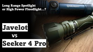 Long Range Spotlight or High Power Floodlight… Javelot vs Seeker4Pro [upl. by Jarlen]