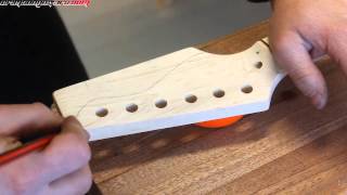 Ep 4  Taking a Cheap Kit Guitar and Making it GREAT  Frets headstock and top [upl. by Aicinet]