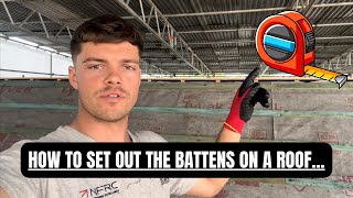 HOW TO SET OUT THE FIRST BATTEN ON A PITCHED ROOF [upl. by Bernita631]