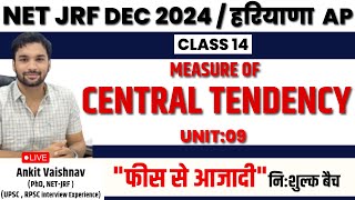 Class 14  MEASURE OF CENTRAL TENDENCY  निःशुल्क बैच  ANKIT SIR  NET JRF  GEOGRAPHY  HPSC [upl. by Carnay507]