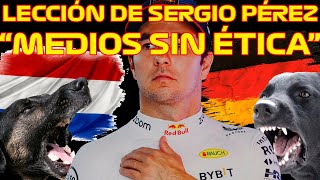 SERGIO PÉREZ DA UNA LECCIÓN AL PERIODISMO BASURA DE F1 EN EUROPA Y AMIGOS DE VERTAPPEN SIGUEN IGUAL [upl. by Tove]