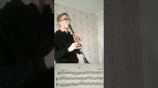 🎶 ASemenov Allegretto  etude for clarinet 🎼 etude музыка music clarinet [upl. by Dammahom]