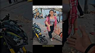 Friend Giving Dare 👏cute girl asking for Lift 🥰shorts bike rider cutegirl reaction dare lift [upl. by Limaj]