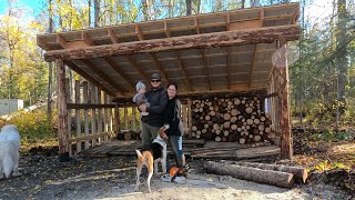 Firewood Shed for the Homestead  Spreading Gravel with the Skidsteer [upl. by Lengel]