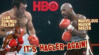 Marvelous Marvin Hagler vs Juan Domingo Roldan HBO 1080p 60fps [upl. by Atteloiv]