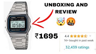 Casio Vintage Digital Grey Dial Unisex A158WA1Q  D011  Unboxing and review🤯🔥 [upl. by Gardener]