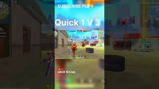 Free Fire Quick 1 v 3 youtubeshorts youtubevideos ytshorts gaming freefire freefiremax [upl. by Aicia267]