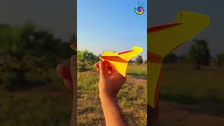 Boomerang plane returning paper airplane flyingpaperairplane [upl. by Dleifyar]