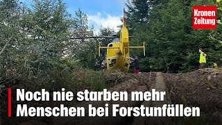 Noch nie starben mehr Menschen bei Forstunfällen  kronetv NEWS [upl. by Nylatsirhc620]