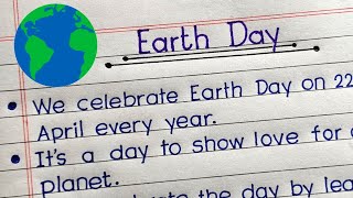 10 Lines On Earth Day in English  Essay on Earth Day [upl. by Akinet]