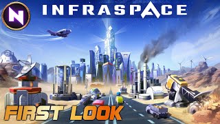 INFRASPACE SciFi Logistics City Builder  Terraforming Update  First LookLets Try [upl. by Arracot]