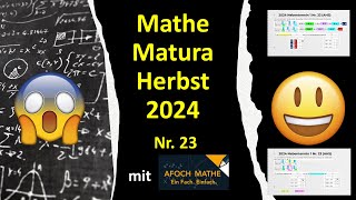 Matura 2024 Nebentermin 1 Herbst Nr 23 Erwartungswerte und Standardabweichungen [upl. by Dalohcin]