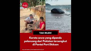 Tak sekarang ni dah kenapa bawa kereta sampai tepi ombak Betul punya healing… beritaofficialmy [upl. by Kcirdec]