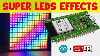 LIGHT EFFECT by WS2812B NEOPIXEL ESP32 DIY MATRIX 16x16 ide ARDUINO [upl. by Syck]