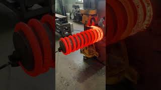 What s super big spring making by coil speed method machine springs method process producer [upl. by Killen761]