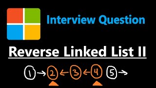 Reverse Linked List II  Leetcode 92  Python [upl. by Ahsyt339]