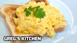 HOW TO COOK PERFECT SCRAMBLED EGGS  Gregs Kitchen [upl. by Alrich457]