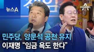 민주당 양문석 공천 유지…이재명 “임금 욕도 한다”  뉴스A [upl. by Tris]