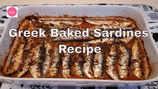 Greek Baked Sardines Recipe [upl. by Eiram]