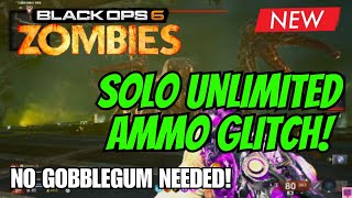 NEW SOLO UNLIMITED AMMO GLITCH NO GOBBLEGUM amp PERMANENT SELF REVIVE GLITCH BO6 ZOMBIES GLITCH [upl. by Rolandson]