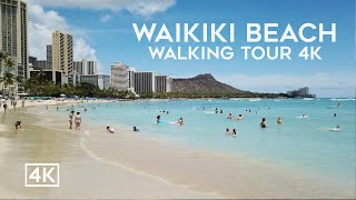 Waikiki Beach Hawaii 4k Walking Tour 2023 [upl. by Afrikah]