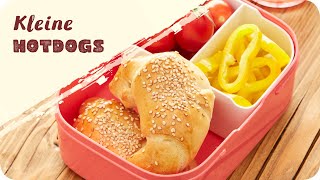 Mini hotdogs  gemaakt met Tante Fanny vers pizzadeeg [upl. by Marlon652]