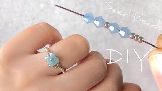 Beaded Ring Tutorial How to Make Rings With Beads [upl. by Elleirol]