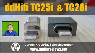 ddHiFi TC25i Lightning to 25mm Headphone Adapter amp TC28i Lightning to USBC Adapter For iPhone [upl. by Brote]