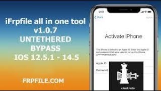 iFrpfile all in one tool iCloud bypass on ios 144 and 145 تخطي الايكلود ببرنامج [upl. by Ursulette]