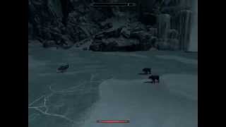 Skyrim Battles  Bran amp Sceolang vs CuSith Garmr Master Settings [upl. by Enak]