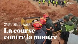 Les images de lopération au Maroc pour sauver le petit Rayan tombé dans un puits [upl. by Lenci]