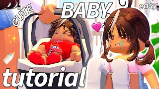 Realistic CUTEST BABY Tutorial amp Outfit Codes For Berry Avenue [upl. by Anihsat]