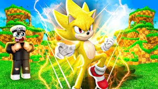 I Become SUPER SONIC in SONIC SPEED SIMULATOR [upl. by Ahsimet117]