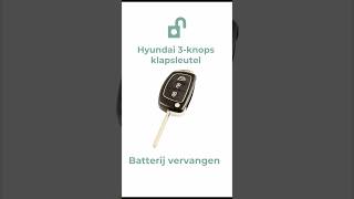 Hyundai 3knops klapsleutel batterij vervangen [upl. by Hedwig7]