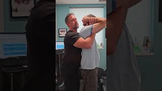 Chiropractic Adjustment  Standing Thoracic Lift chiro chiropracticadjustment getadjusted [upl. by Gautious]