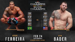 Renan FERREIRA vs Ryan BADER Full FIGHT CHAMPS [upl. by Sitnik]