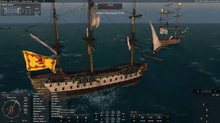 Naval Action French attacking a British port  PvP battle [upl. by Liamsi]