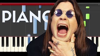 OZZY OSBOURNE No More Tears Piano Midi tutorial Sheet app Cover Karaoke [upl. by Attelahs750]