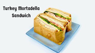 Turkey Mortadella Sandwich with HoneyMustard Mayo  A Delight in Every Bite [upl. by Airamas]