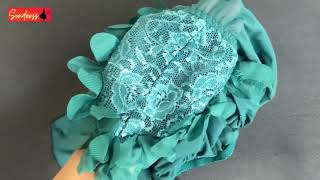 Unboxing Babydoll Lingerie Mesh Nightgowns Full Slip Nightwear [upl. by Rimidalg]