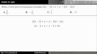 Zadanie 20  matura z matematyki równanie zestaw 1 [upl. by Lucania254]