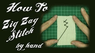 ZIG ZAG STITCH by Hand Tutorial  Alices Bear Shop [upl. by Aiuqet]