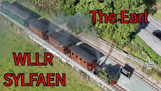 The Earl at Sylfaen Station  Welshpool amp Llanfair Railway  Drone Video [upl. by Arrait]